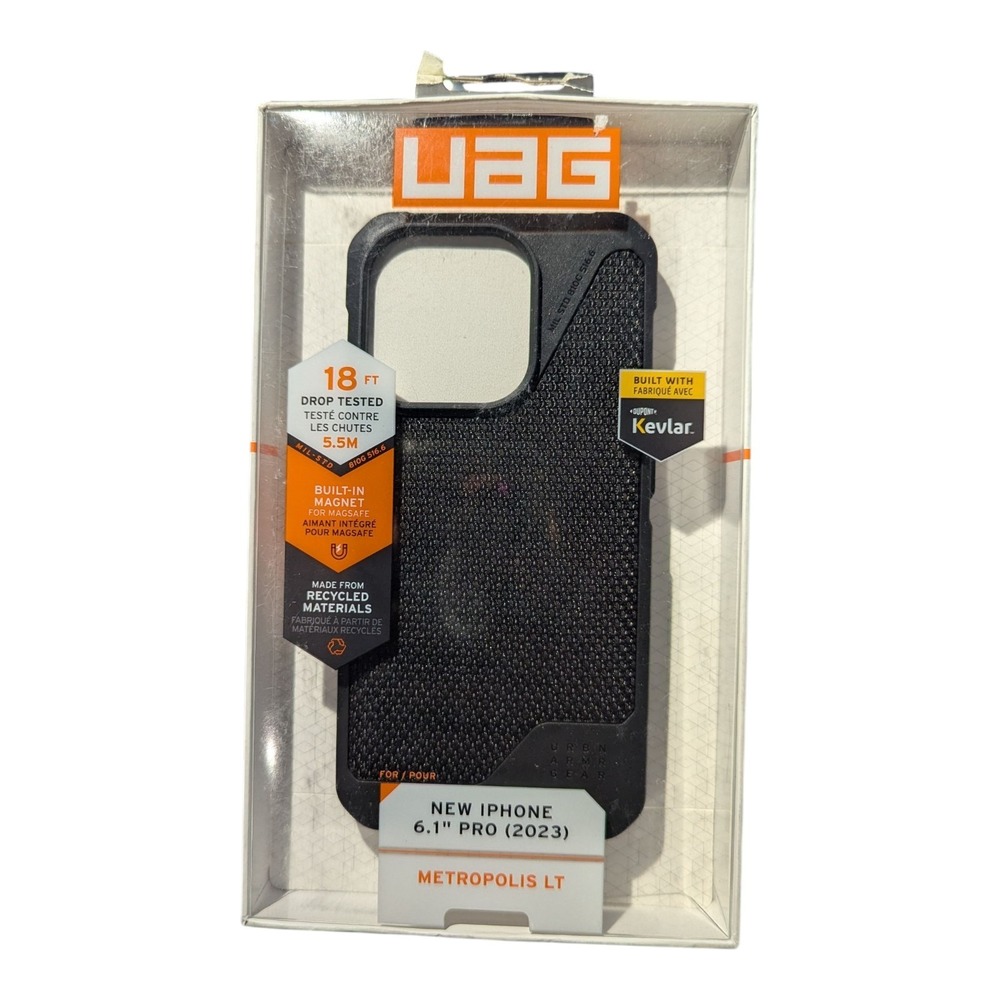 P6-O UAG - Metropolis LT Case with‎ Magsafe for Apple iPhone 15 Pro - Black